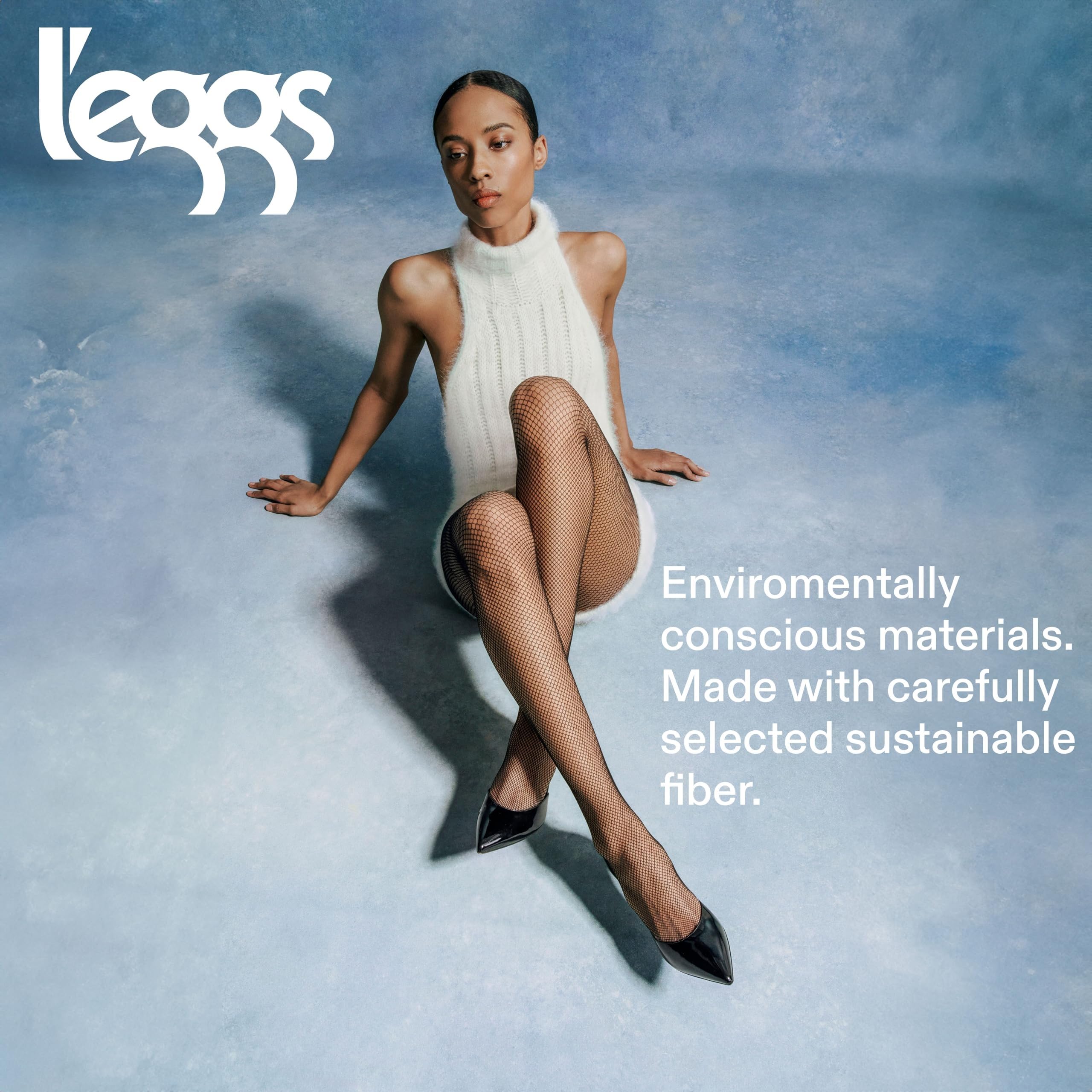 L'eggs Women's Luxe Fishnet Tights | Stockings, Seamless, Stylish, Hosiery, Supportive, Stretchy, Fitted, Durable - Image 4